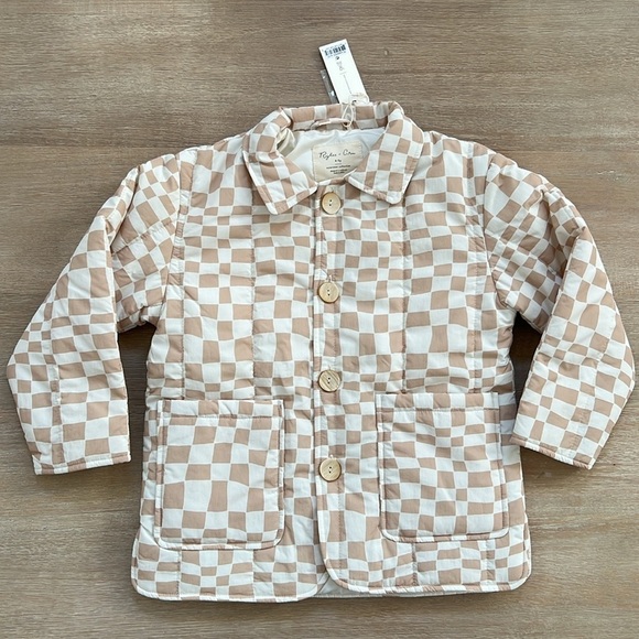 Rylee + Cru Noelle Wave Checkered Girl Jacket 6-7 8-9 years - Picture 6 of 8
